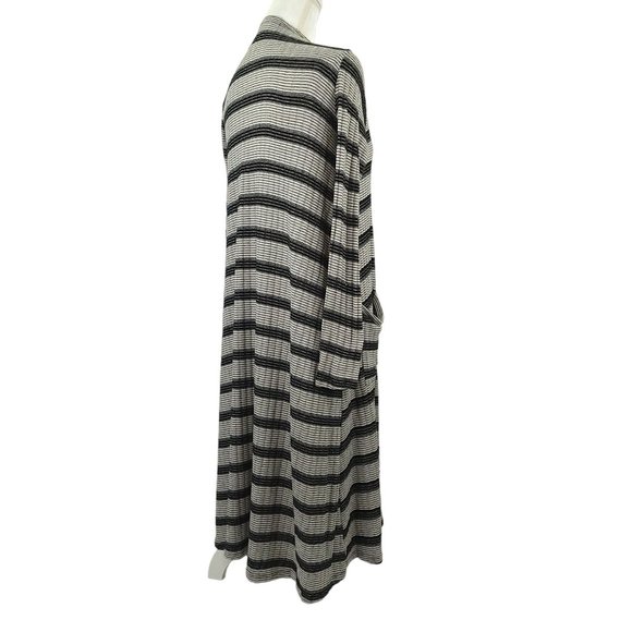 LuLaRoe Striped Open Front Cardigan Sweater Duster Womens Size XS Pockets - Picture 11 of 14